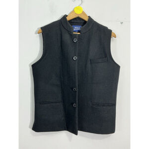 Men’s Will Sport Small Navy Wool Blend Button Up Vest